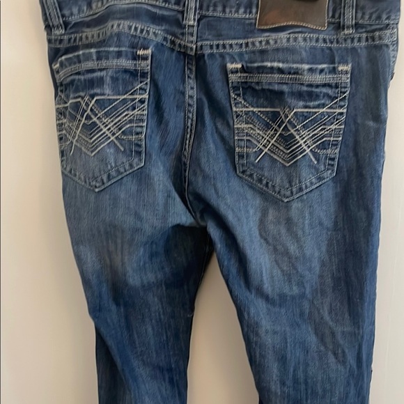 Rock and roll cowboy relaxed Fit Blue Jeans with Distressed Look - Picture 3 of 9